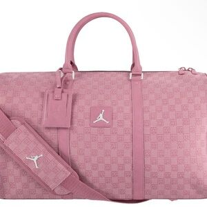 New Authentic Jordan Monogram Duffle Bag Luggage Travel Vacation women ice pink